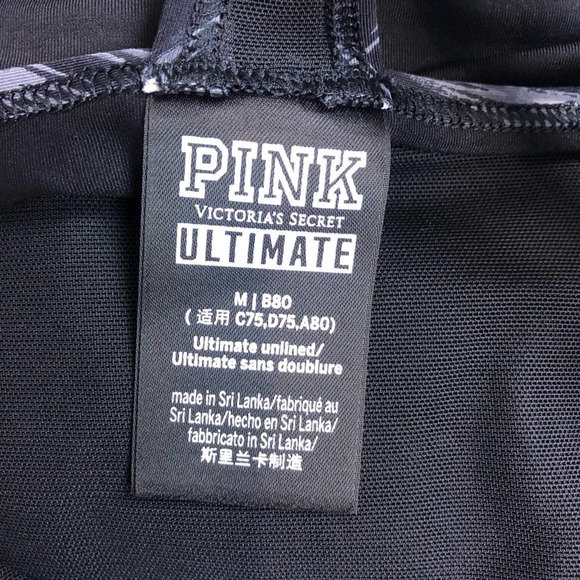 Victoria’s Secret Pink Sports Bra Set of 2 Ultimate Floral Tropical Print Size M - Picture 7 of 10